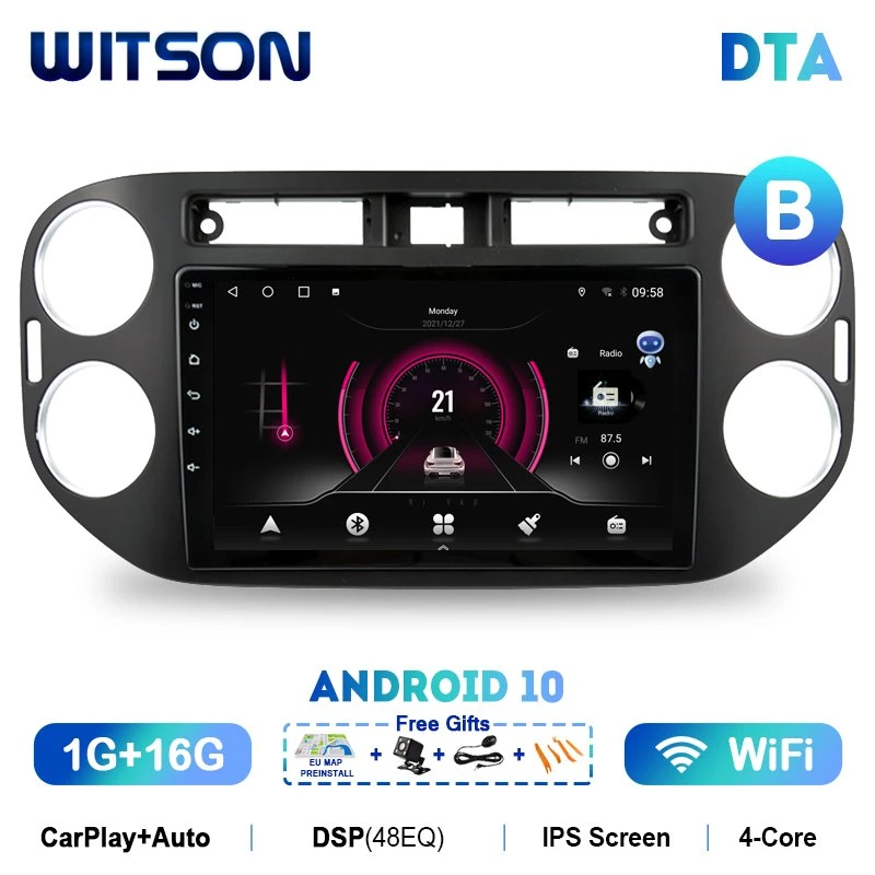 Witson Android 11 Car Audio for Volkswagen Tiguan 2010-2017 Ai Voice Carplay Navigation WiFi GPS 2 DIN Auto Radio