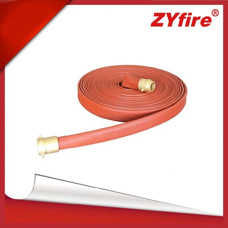 Flexible NBR Bending Wear Resistant Lay Flat Hose with Brass Aluminum America Threaded Coupling