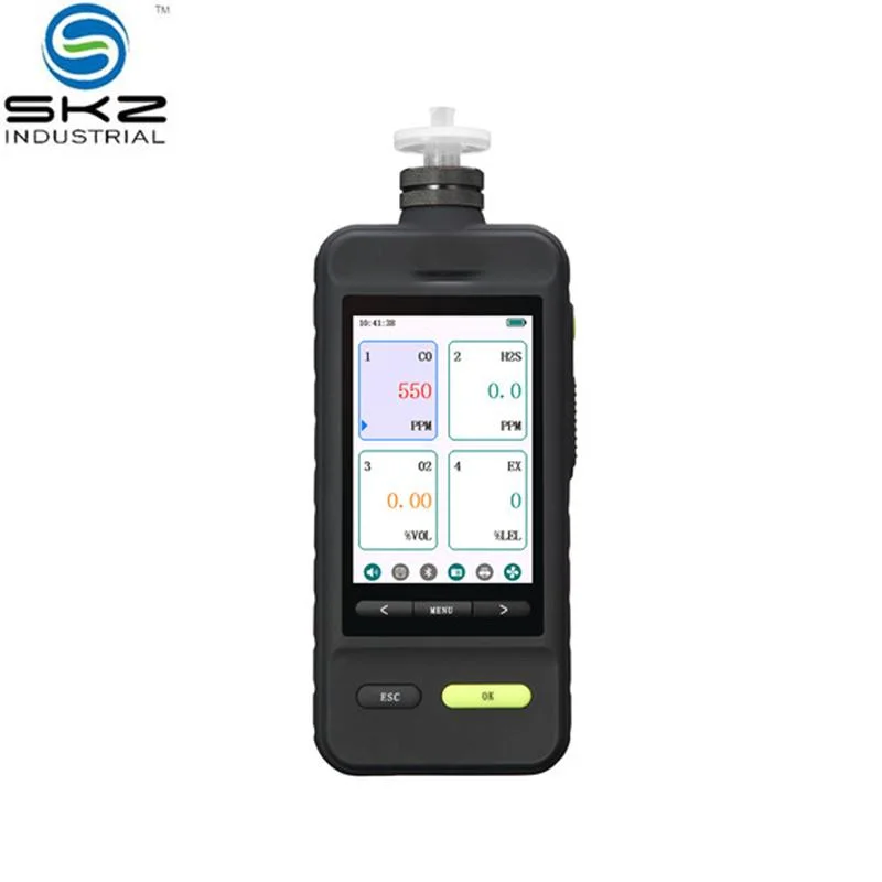 Skz1050e-O2 Farbbildschirm mit Download-Funktion Sauerstoff O2 Gasmessung Instrument Gas Tester Tragbares Sauerstoffmessgerät Digitales O2 Gasmessgerät