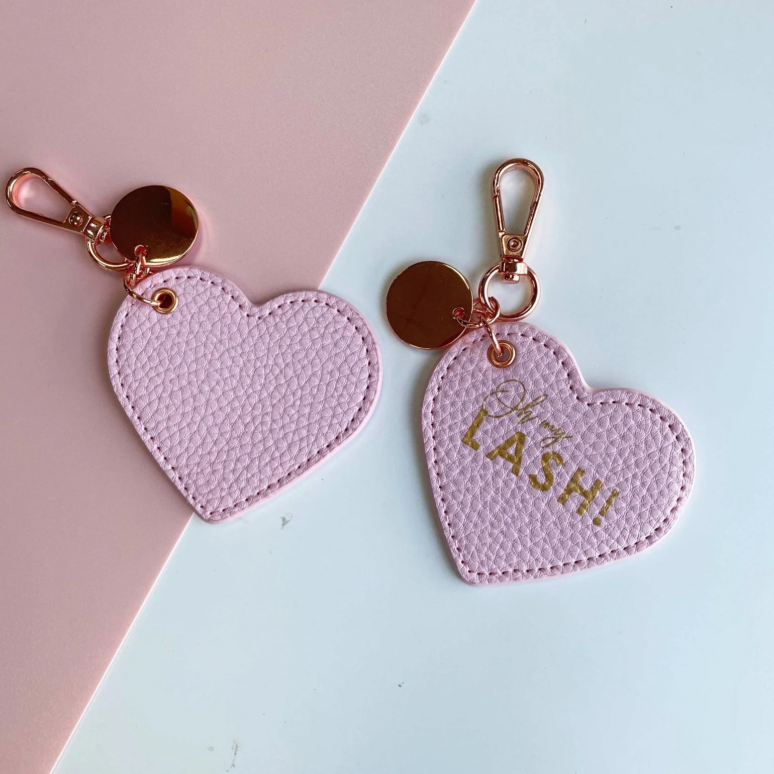 Custom Wholesale/Supplier Personalized PU Leather Key Chain Heart Birthday PU Leather Keychain Keyring