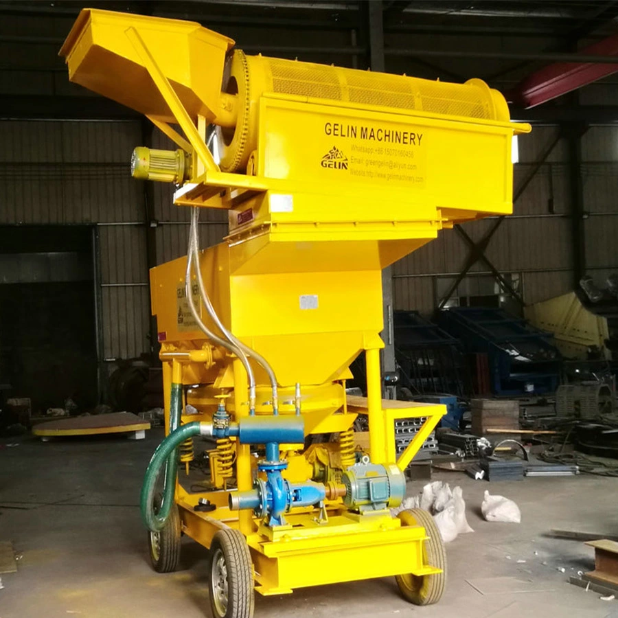 Máquina de recuperação de diamante aluvial de 10tph Mobile Diamond Wash Plant