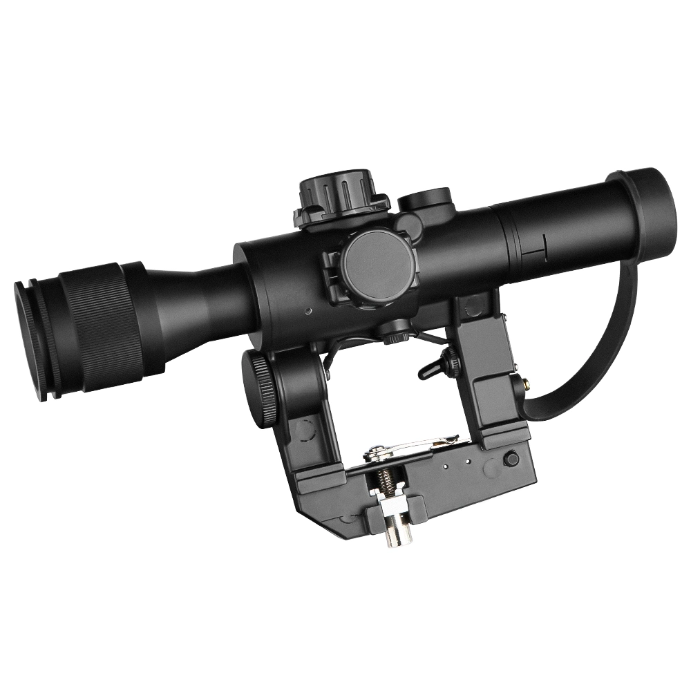 Spina Svd 4X24 Âmbito Riflescope Caça Caça Filmagem Vermelha AK47