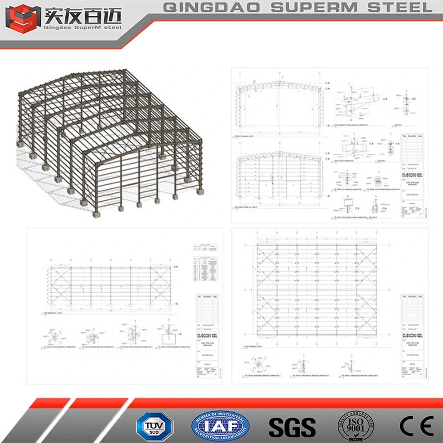 Vorgefertigtes Haus Preis Verzinkte Stahlstruktur Metall Prefab Polstall Gebäude Home Materialien Pre-Engineered Garage Warehouse für Rustikale