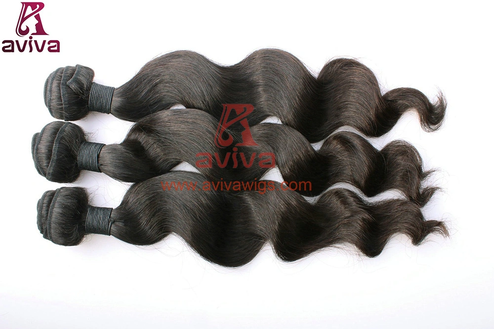 Loose Wave Peruvian Virgin Hair Weave Bundles Human Hair Extensions Natural Black