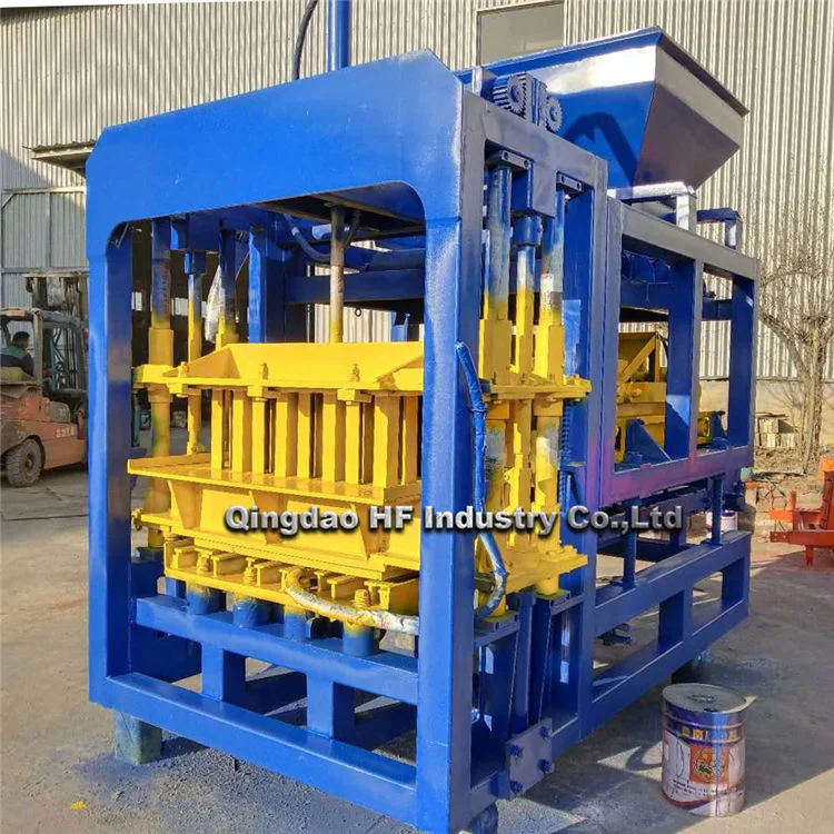 Qt4-16 Produktionslinie der Ziegelmaschine Automatico Brick Press Betonsperre in Afrika