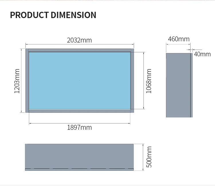 Compatible con Android Windows 86" a 32" horizontal o vertical táctil Pantalla Crystal Clear 4K Caja de pantalla LCD transparente