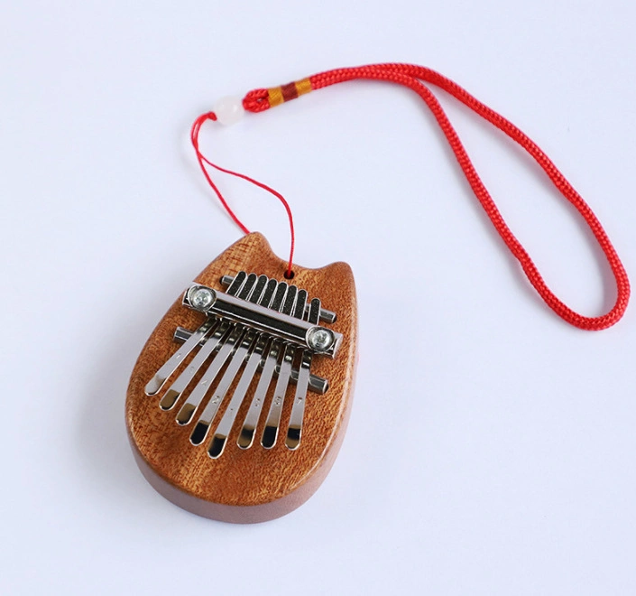 Holz Mini Daumen Klavier 8 Tasten Finger Klavier Portable Musical Kalimba Toys