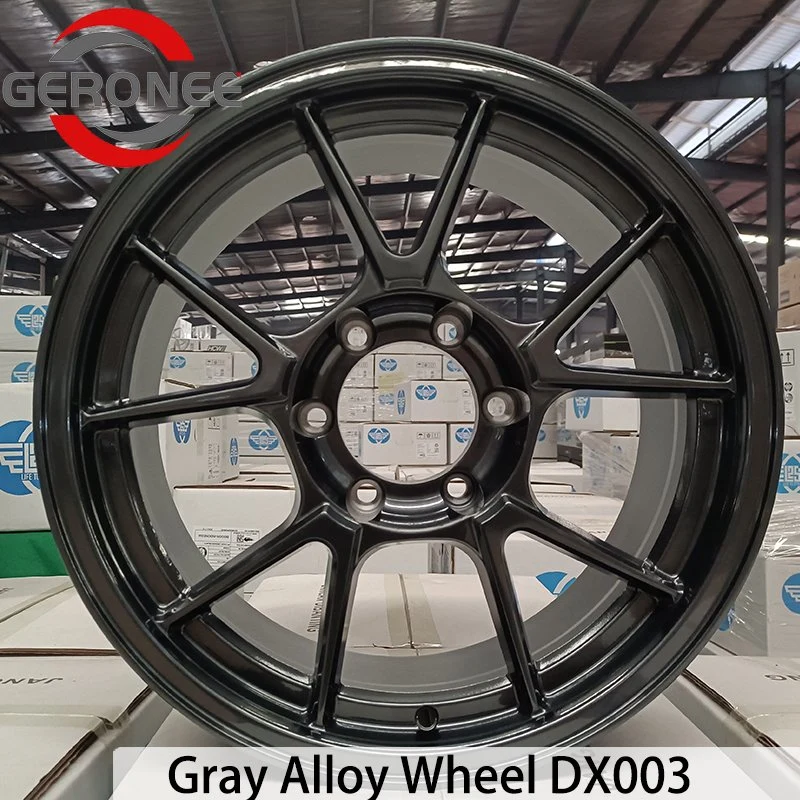 Casted Alloy Wheels Model (024-2) 12*5 12X5.0 Et30 Multi PCD8*100*114.3 CB73.1 Black with Lip Machine Aluminum Rims for Mini Cars