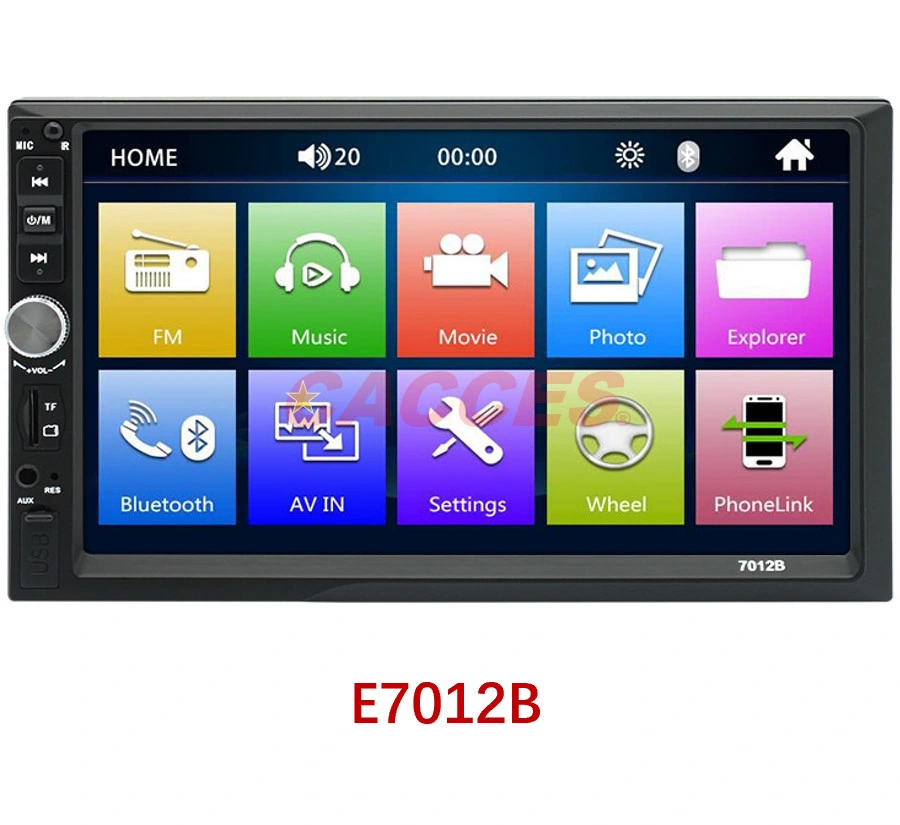 7 Inch Double-DIN Car Stereo,Mobile Mirrorlink,Steering Wheel Control,800*480 IPS,Fast Phone Charge,Wireless Bluetooth,HD Touchscreen W/Backup Camera MP5 Player