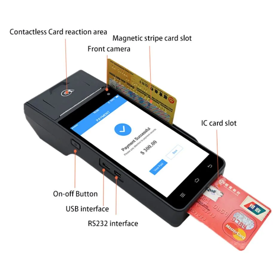 Wholesale/Supplier NFC Card Reader Handheld Android POS Terminal with Thermal Printer