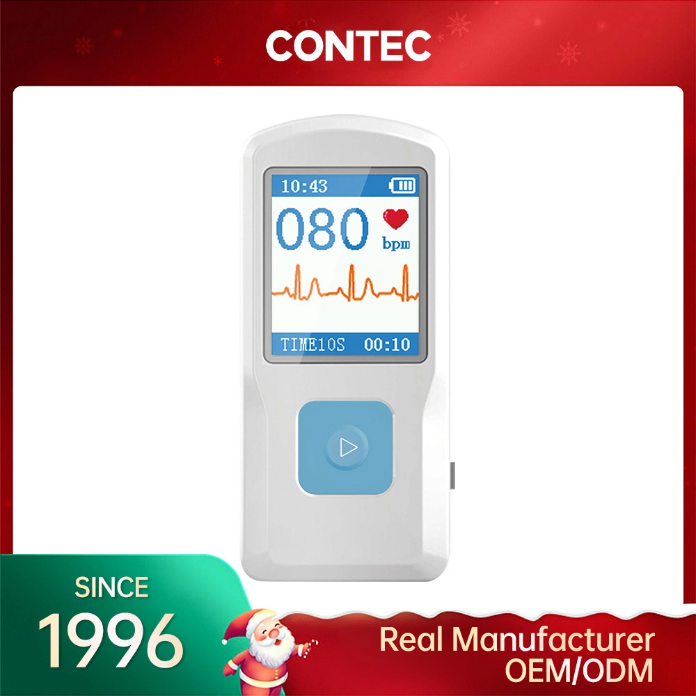 Contec PM10 Tragbarer tragbarer EKG-Monitor mit Beatmungsgerät schnell prüfen