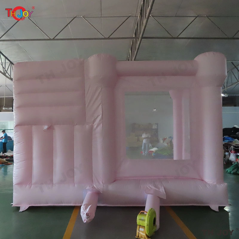 5x4m Rosa Blanca en el exterior del castillo de salto de la boda de la casa de rebote gorila inflable con tobogán y la bola hoyo