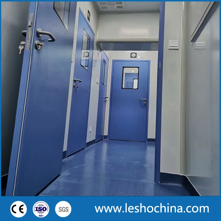 GMP Hygiene Galvanized Steel304 Stainless Steel/Iron Interior Modular Clean Room Metal Swing Entry Doors for Food, Pharmaceutical, Medical, Hospital, Laboratory