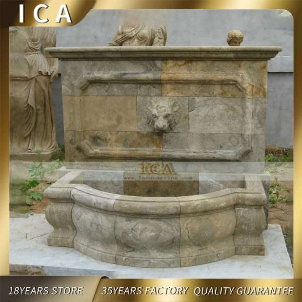 Home Garden Stone Water Fountains Nature Antique Stone Wall Fountain for Sale