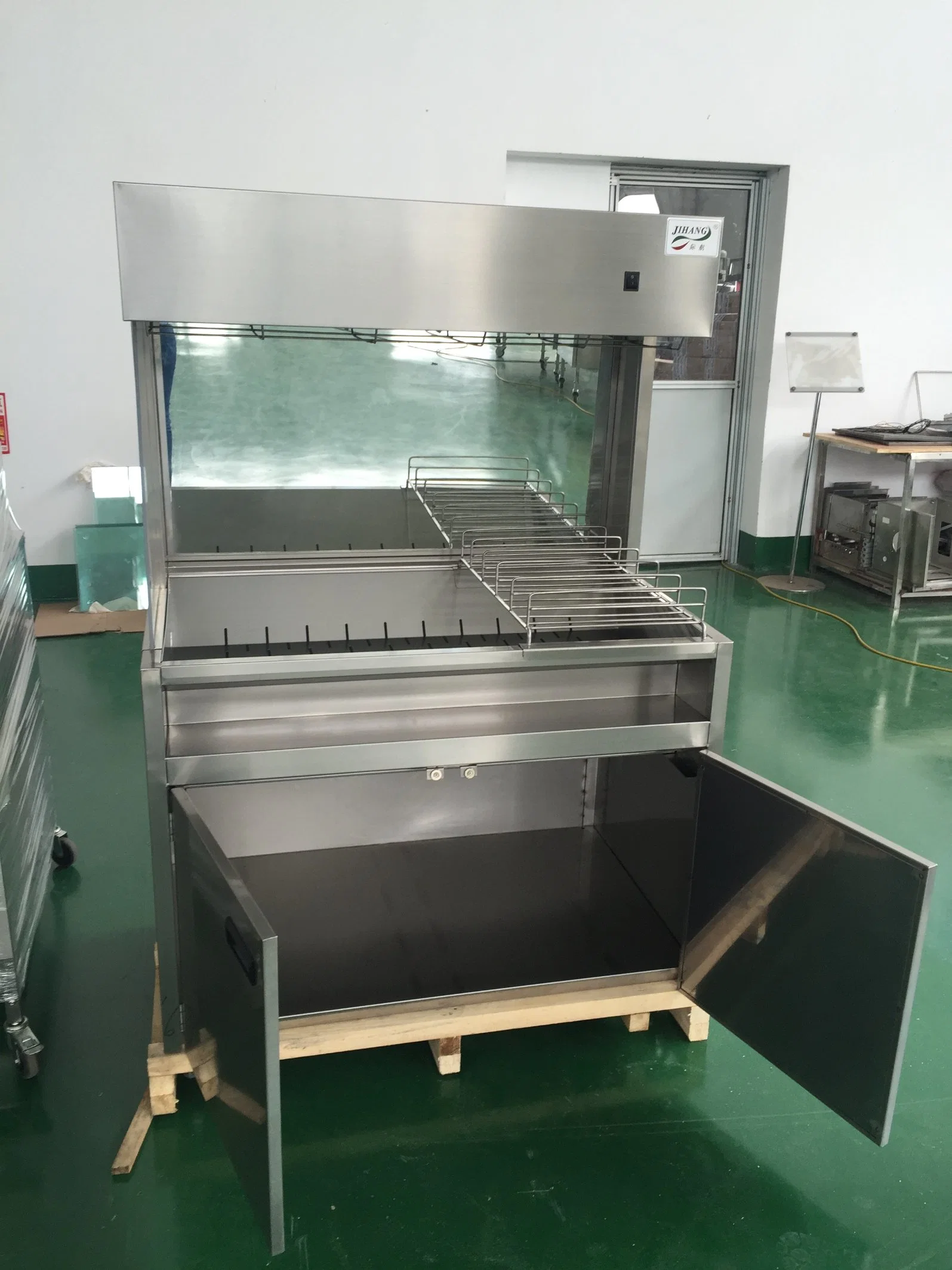 Standing Burger French Fries Heat Preservation Cabinet French Fries Working Table Western Food Burger Shop Equipment