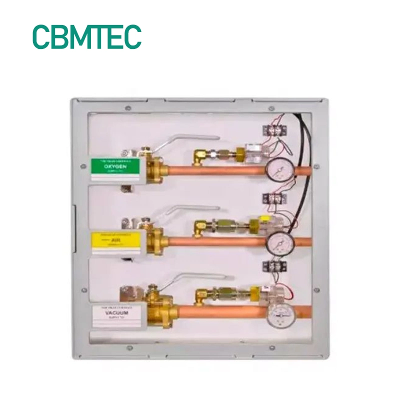 Conjunto de manómetro de gás para consultantes de instrumentos médicos, cilindro de gás O2, latão Sistema do Coletor