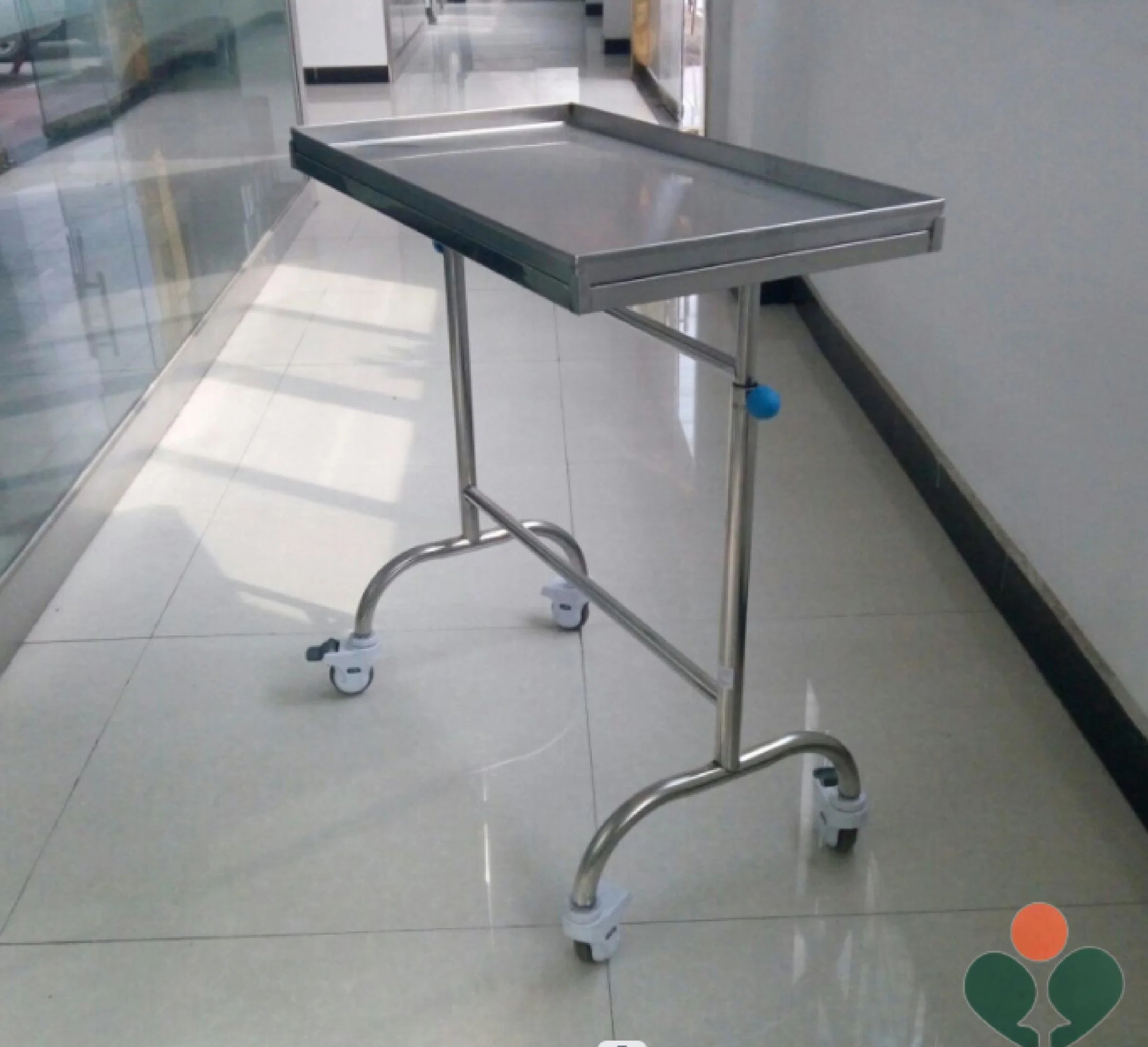 Stainless Steel Instrument Table Tray Trolley II Emergency Trolley Hospital Equipment