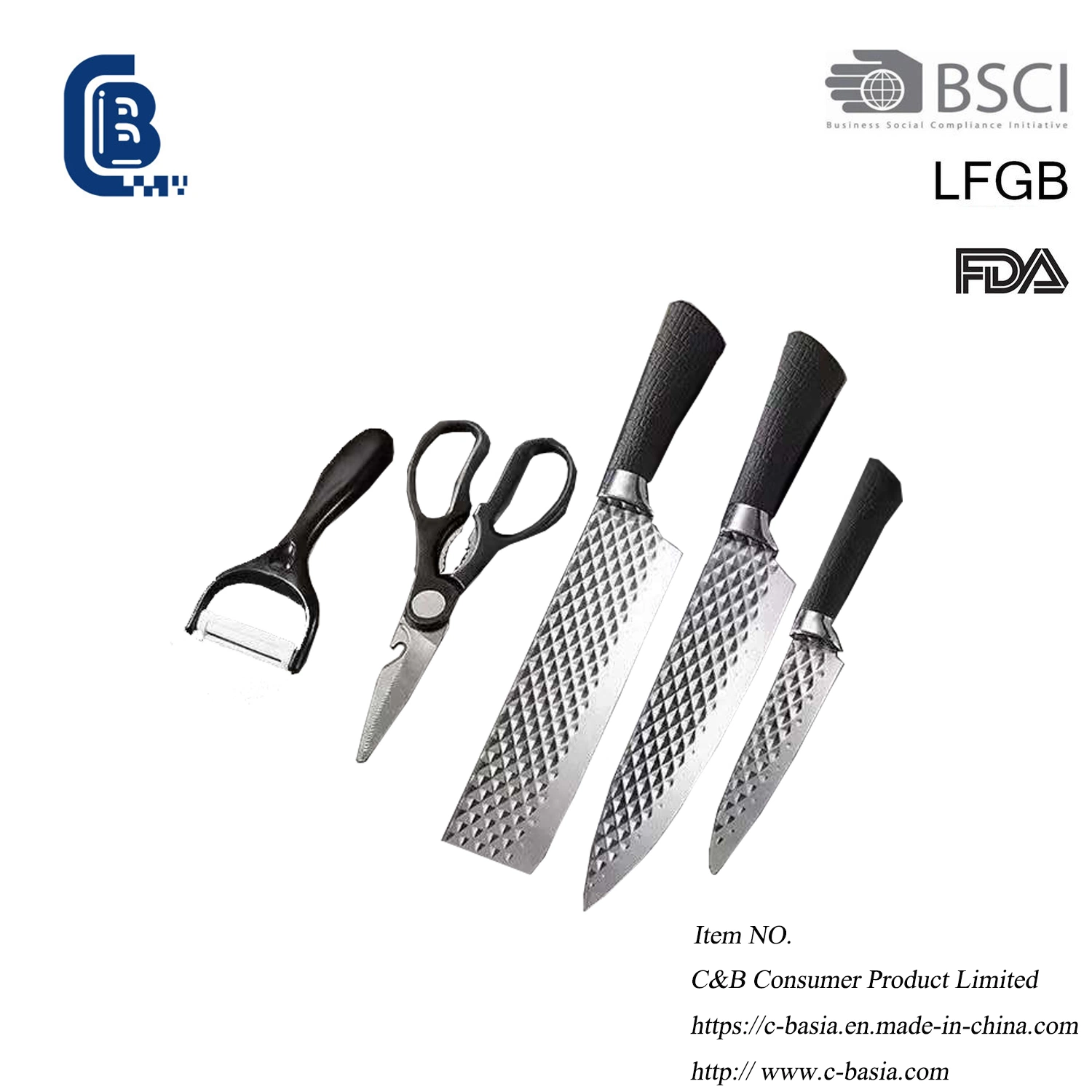 Kitchen Knife Set, Stainless Steel Chef Knife, Meat Vegetables Cutting Knife Set Kitchen Tools