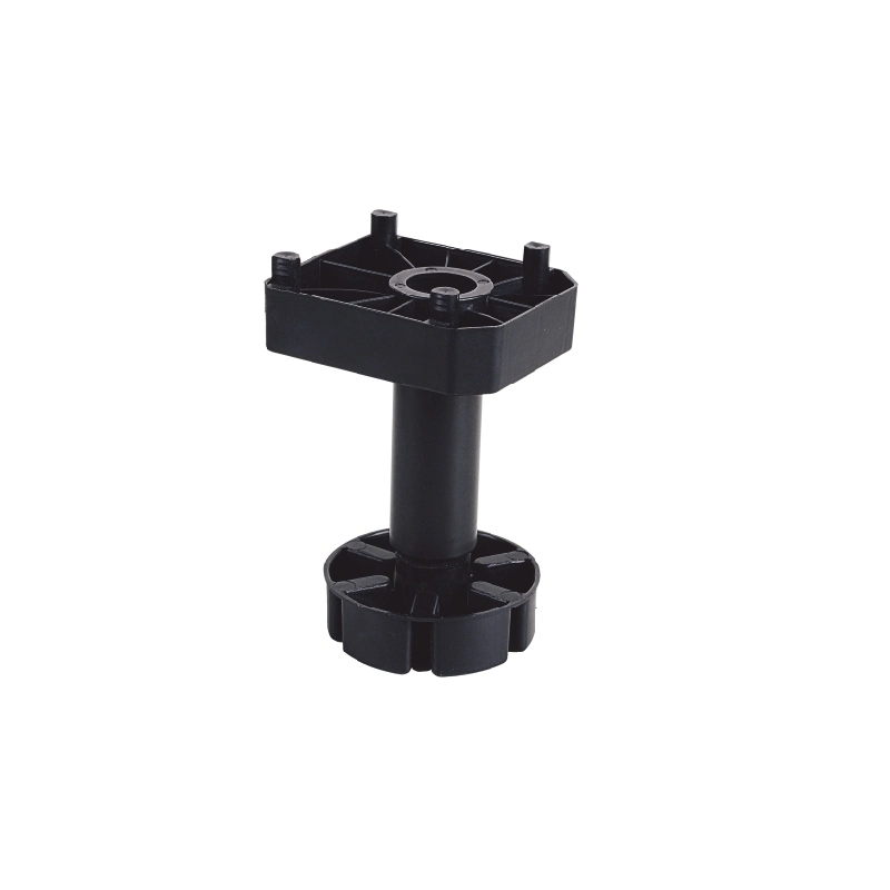 Adjsutable Cabinet Leg in Plastic for Kitchen Cabinets in Black