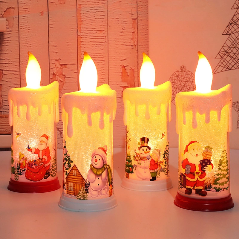 Bougies LED de Noël/Halloween à piles pour décorations de Noël