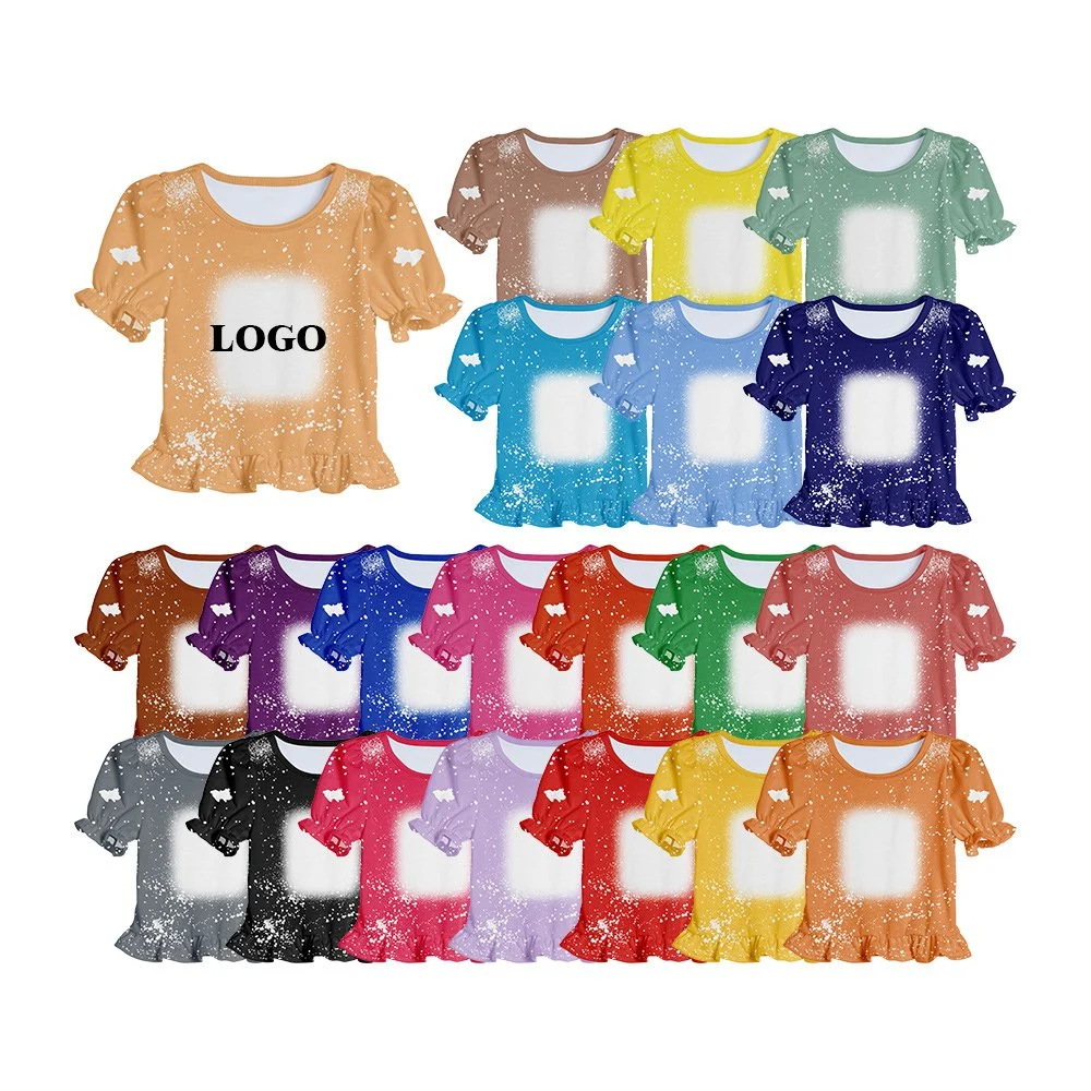 Bulk Blank Kinder T-Shirts Drucken Kurzarm-Polyester-T-Shirts Für Sublimation