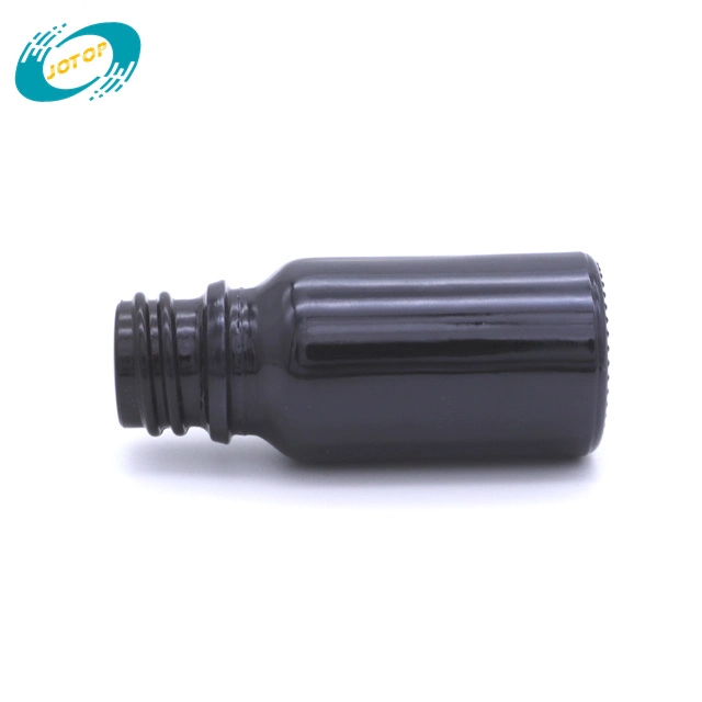 Cristal negro de 10ml frasco gotero frascos viales con pipeta