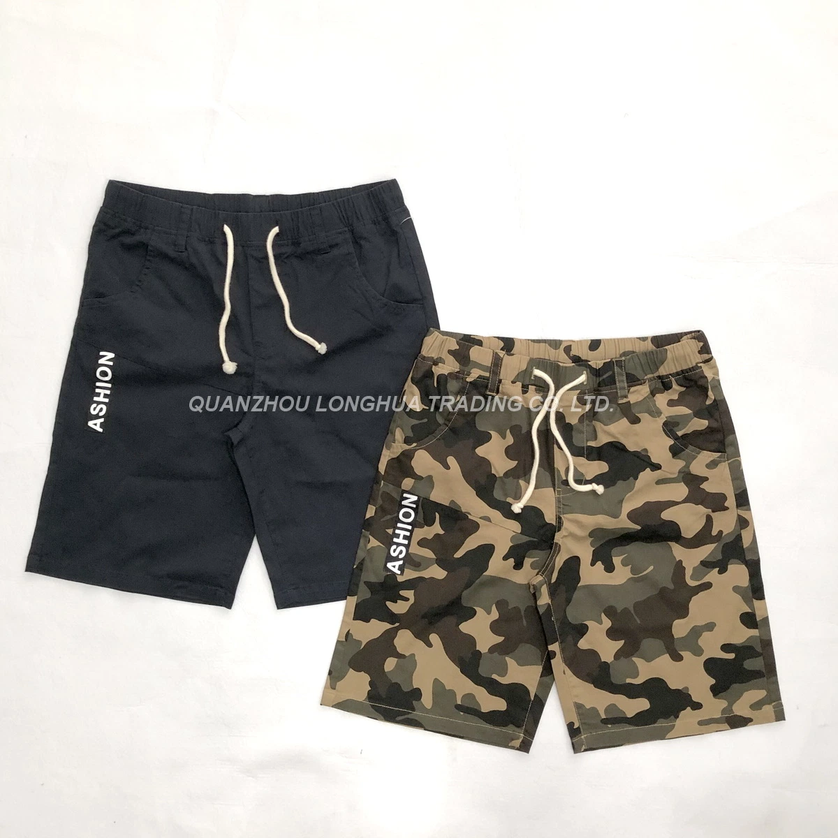 Men Boy Shorts Cargo Trousers Kids Wear Fashion Camo Printing Drawstring Pants