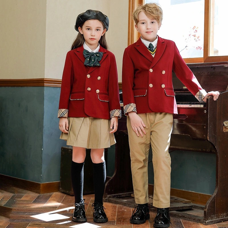 Spring New School Uniform High Quality and Comfortable Uniform for Primary and Junior High School with Factory Price