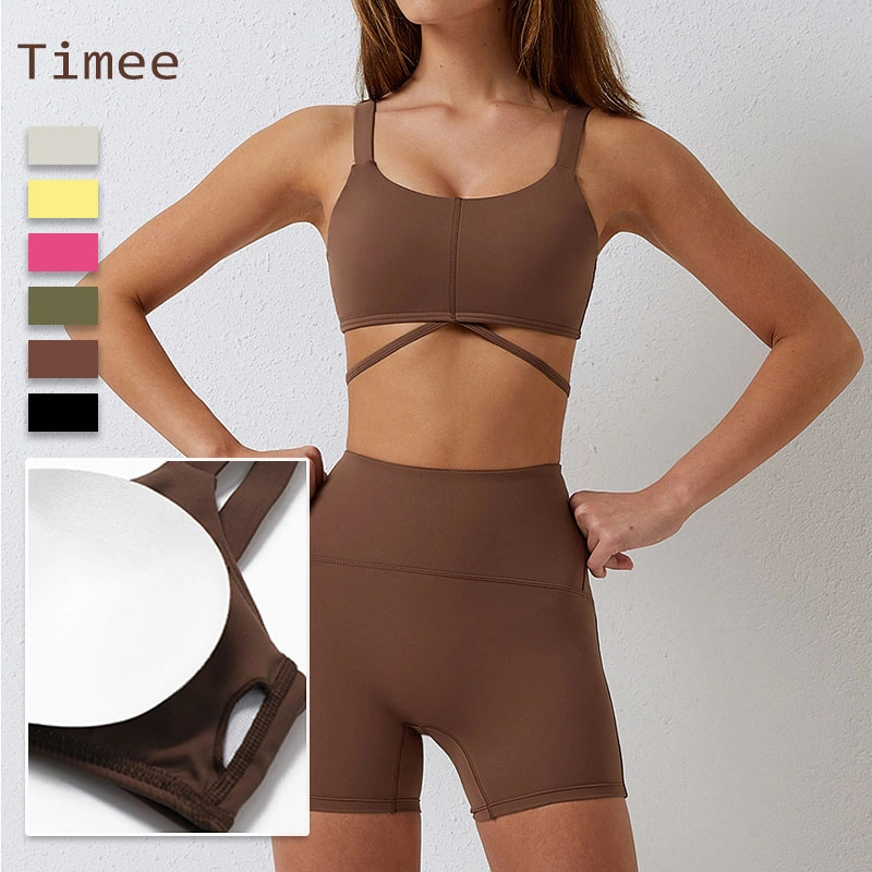 Nude Feeling Yoga Vest Sports Underwear Running Quick-Drying Fitness Eco-Friendly Recycled Yoga Bra