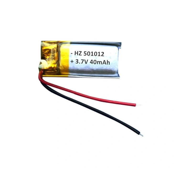 Hot Selling Manufacturer 501012 3.7V 40mAh Bluetooth Speaker Rechargeable Lithium Polymer Battery