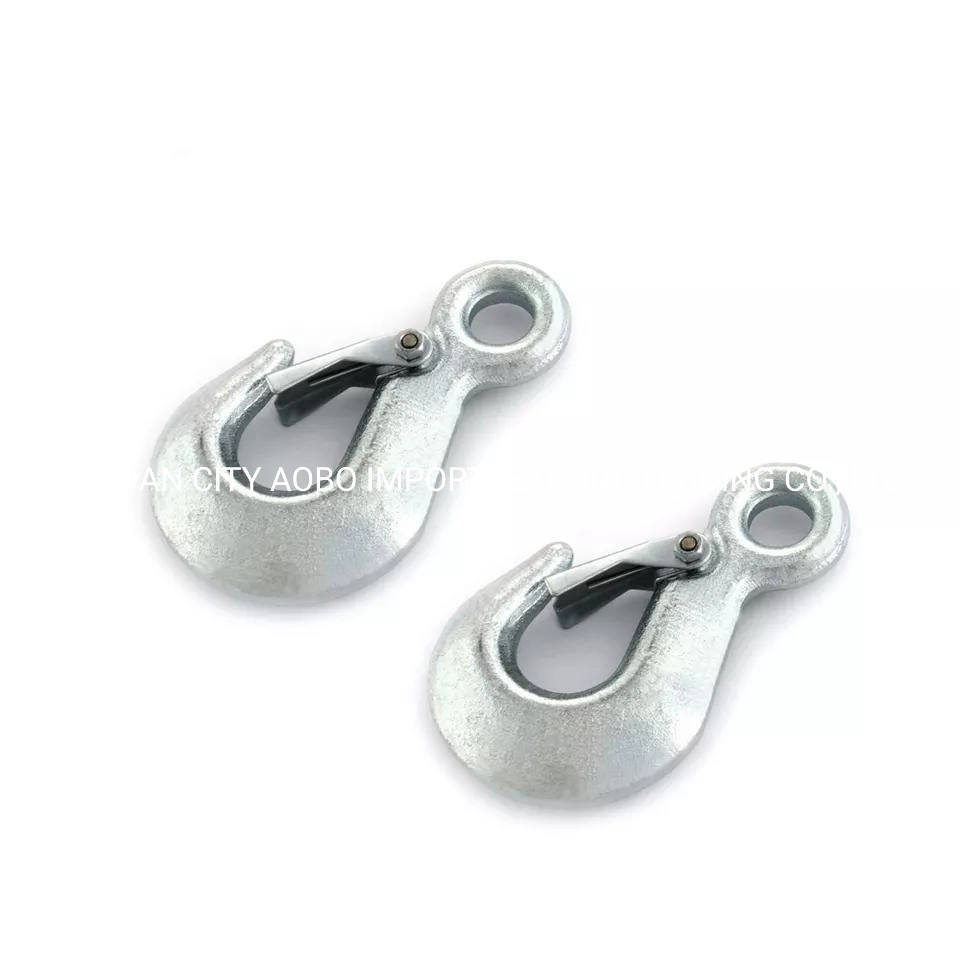 Drop Forged Us Type DIN689 Galvanized Lifting Carbon Steel Safety Eye Slip Hook with Latch