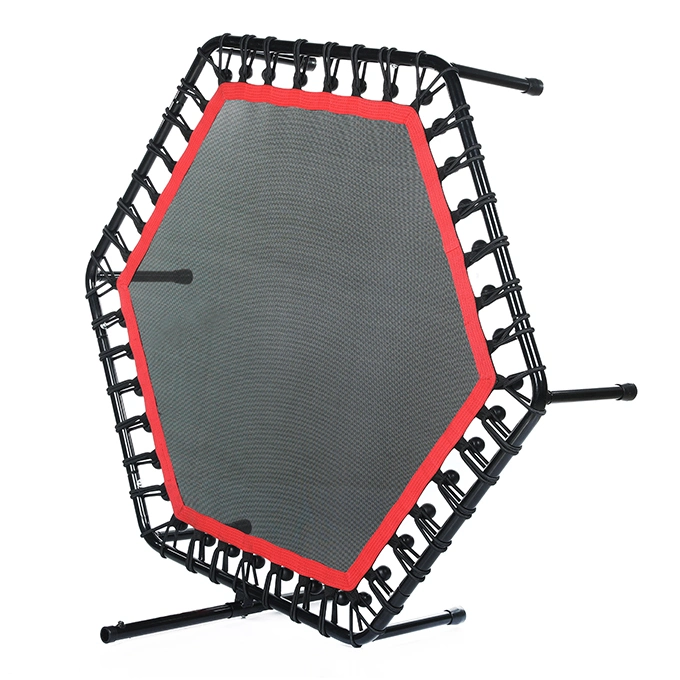 Portable Fitness Trampoline with Handrail Bar