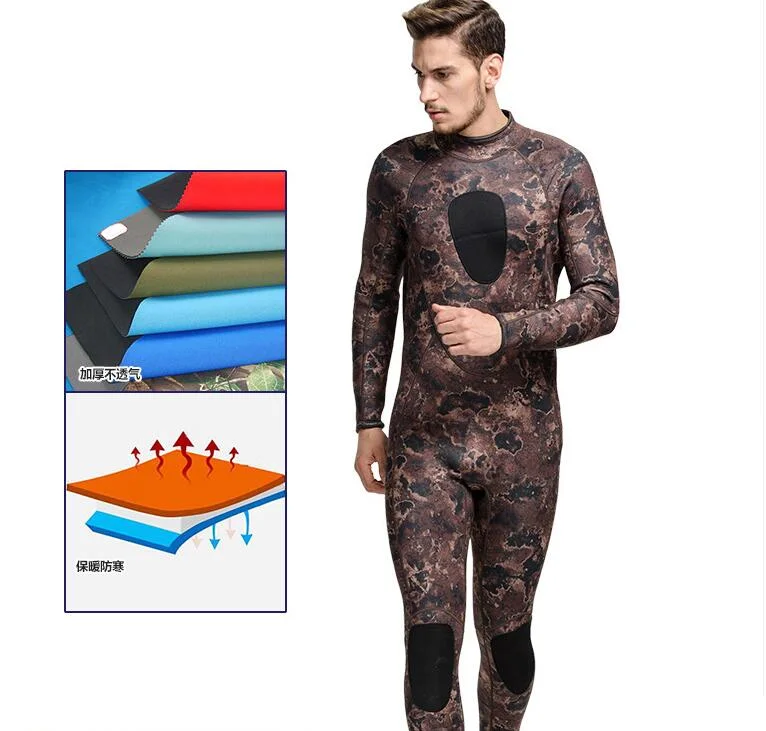 3mm de haut élastique en néoprène combinaison Cr Camouflage de vêtements pour hommes