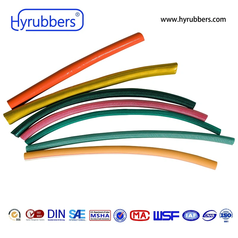 Flexible flexible PVC transparent flexible renforcé de fibre souple