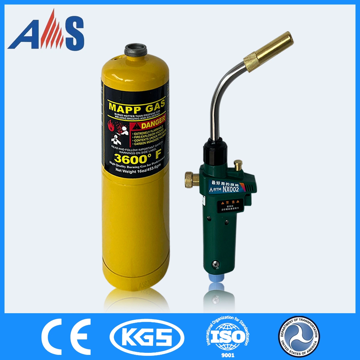 Cilindro de gas MAPP Gas de soldadura Mapp Torch pureza 99,99% de Ansheng Company