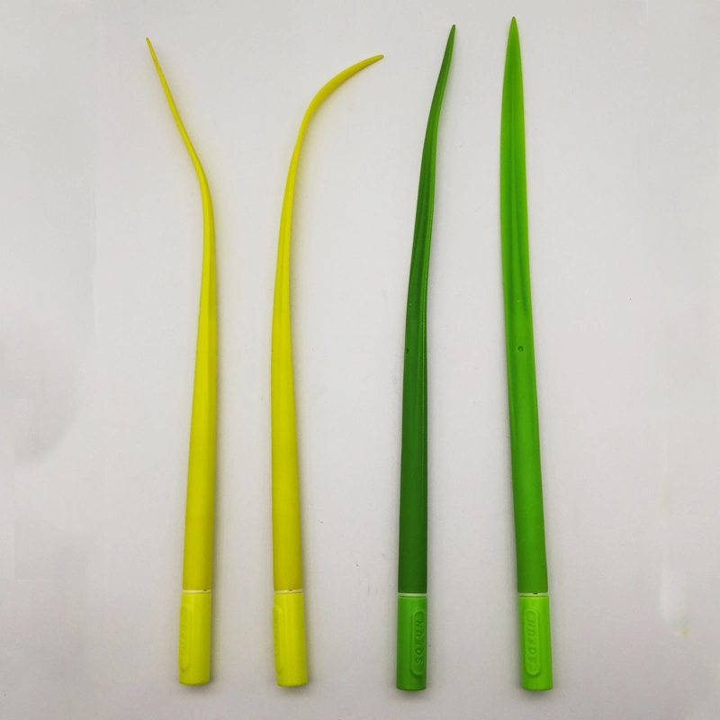 Promotional Ball Pens Grass Shaped Soft Glue Pens