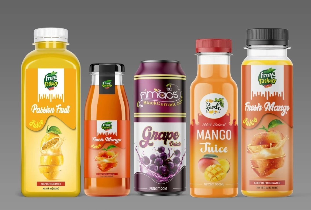 OEM precio de fábrica China botellas de PET de la Plaza Redonda sabor de la fruta zumo Copacker bebida instantánea