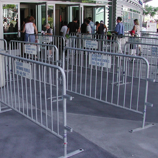 Heavy Duty 6FT Steel Crowd Control Barrier Pedestrian Wall Barricades with Flat Bases