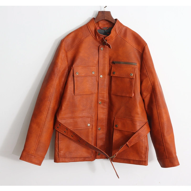 Leder Motorrad Mäntel Fabrik Blazer Kurze Bomber Wolle Padded Jacken