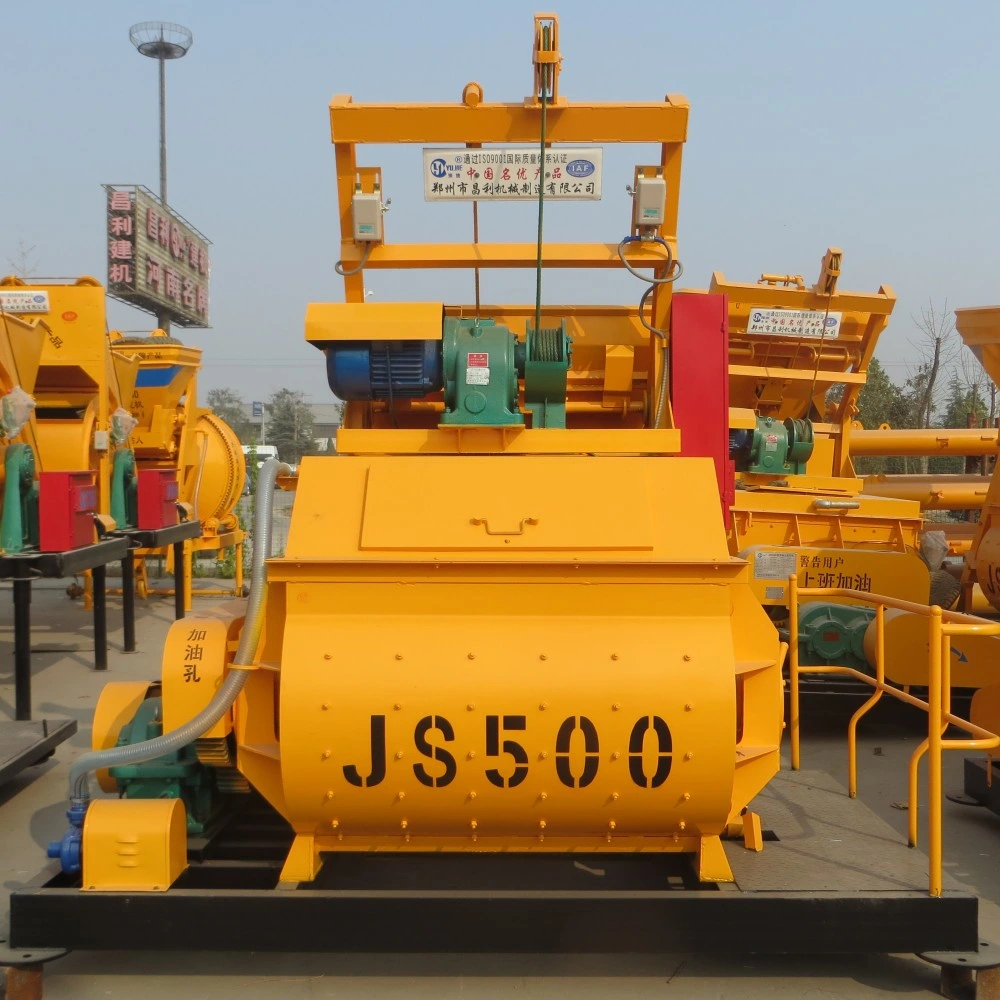 Drum Type Twin Shaft and Planetary Type Js1000 Concrete Mixer Machine