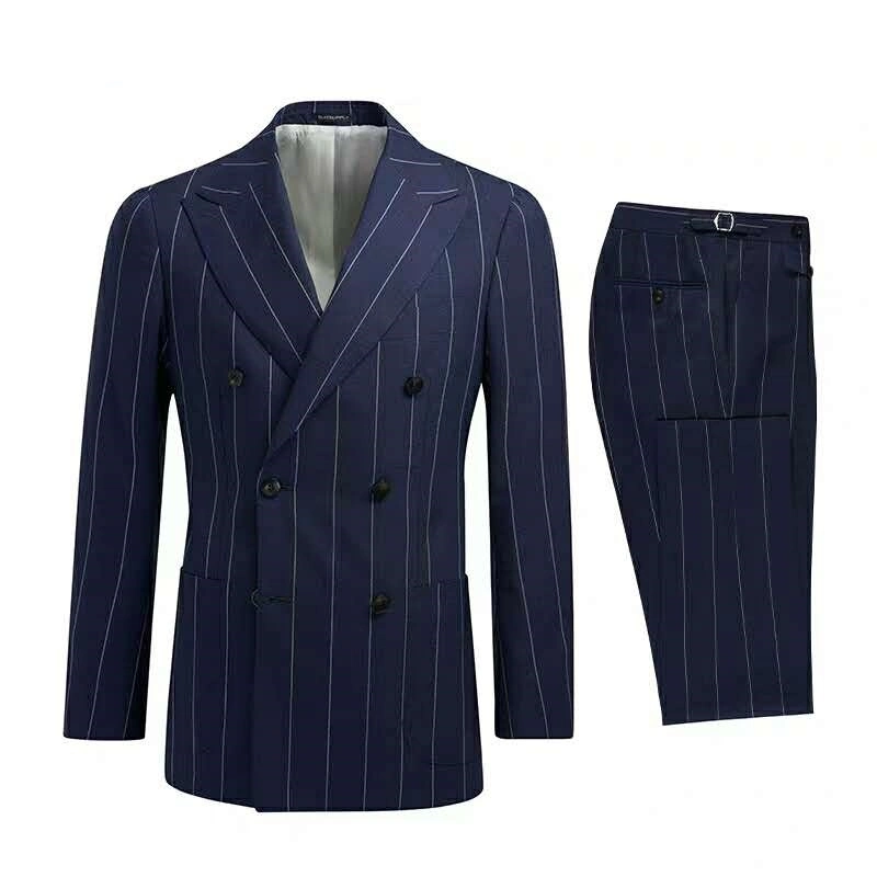 Fashion Custom Men's Suits Wholesale/Supplier Wool Suits Blue Men Suits for Men