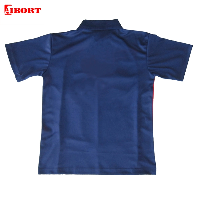 Aibort OEM Custom Embroidery Navy Blue Uniform Polo Shirt (Polo-115)