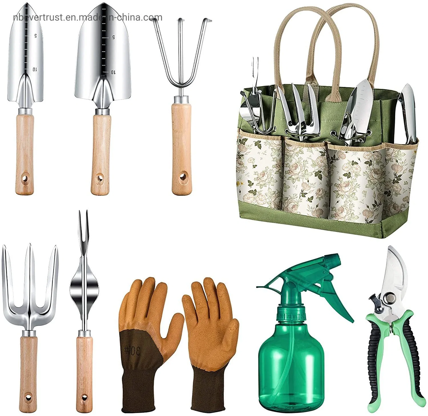 Aluminum Garden Tools Set 9 Sets Children Gift Outdoor Garden Tools Set