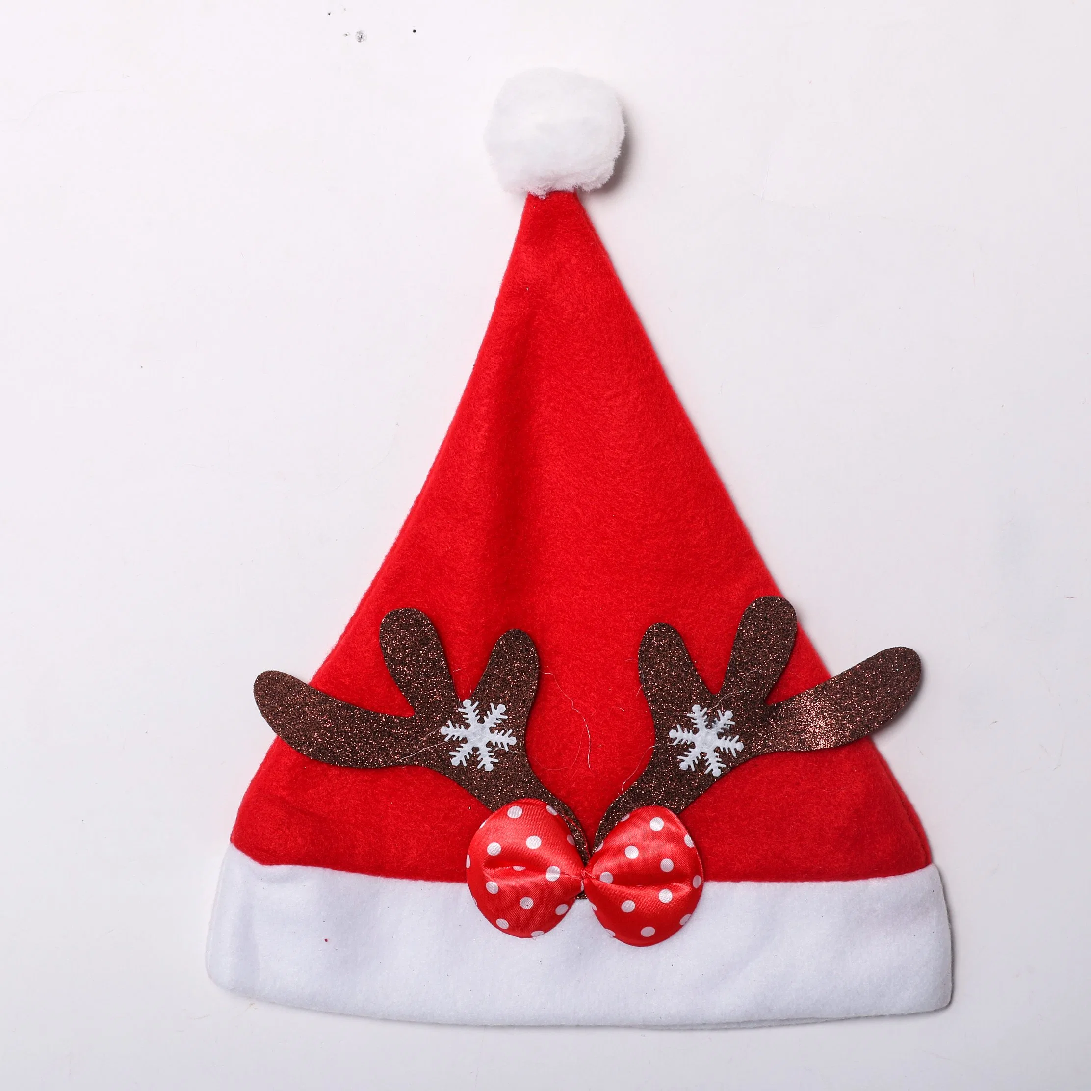 Fábrica Venta directa Precio barato bonito Antler Navidad Santa Hats Decoraciones de Navidad