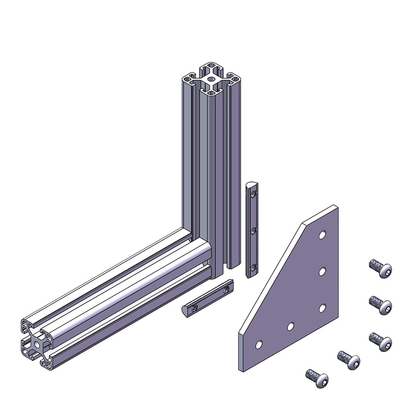 Mecanizado de acero de la serie 40 Fijaciones para 4080 Perfil de aluminio y la realización de la máquina de máscara