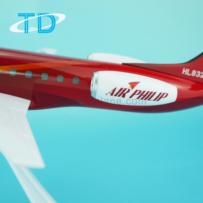 ABS Plastic Scale Model Plane Erj-145 1/80 36cm