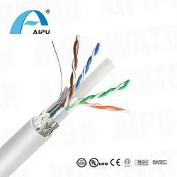 Blindage général en aluminium Cat 6 SF-UTP câble Ethernet Prix d'usine