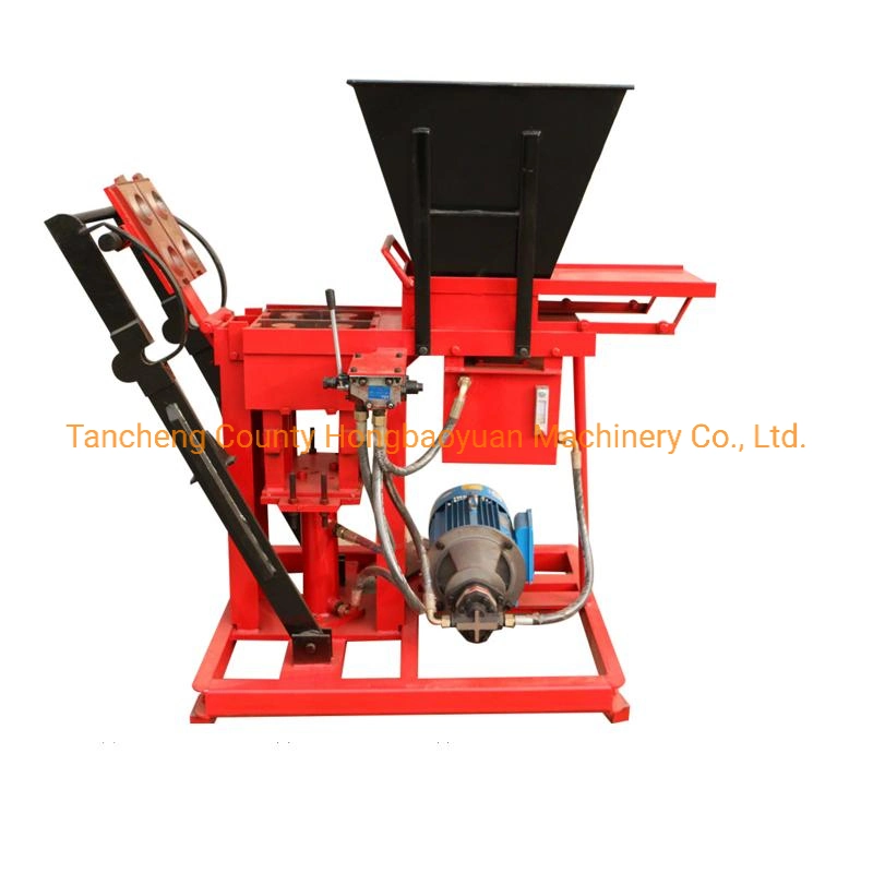 Semi Automatic Simple Cement Block Making Red Mud Brick Machine