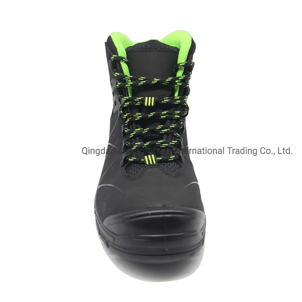 CE High Cut PU Sole Steel Toe Genuine Leather Waterproof Fashion Men Type Safety Footwear Work Shoes