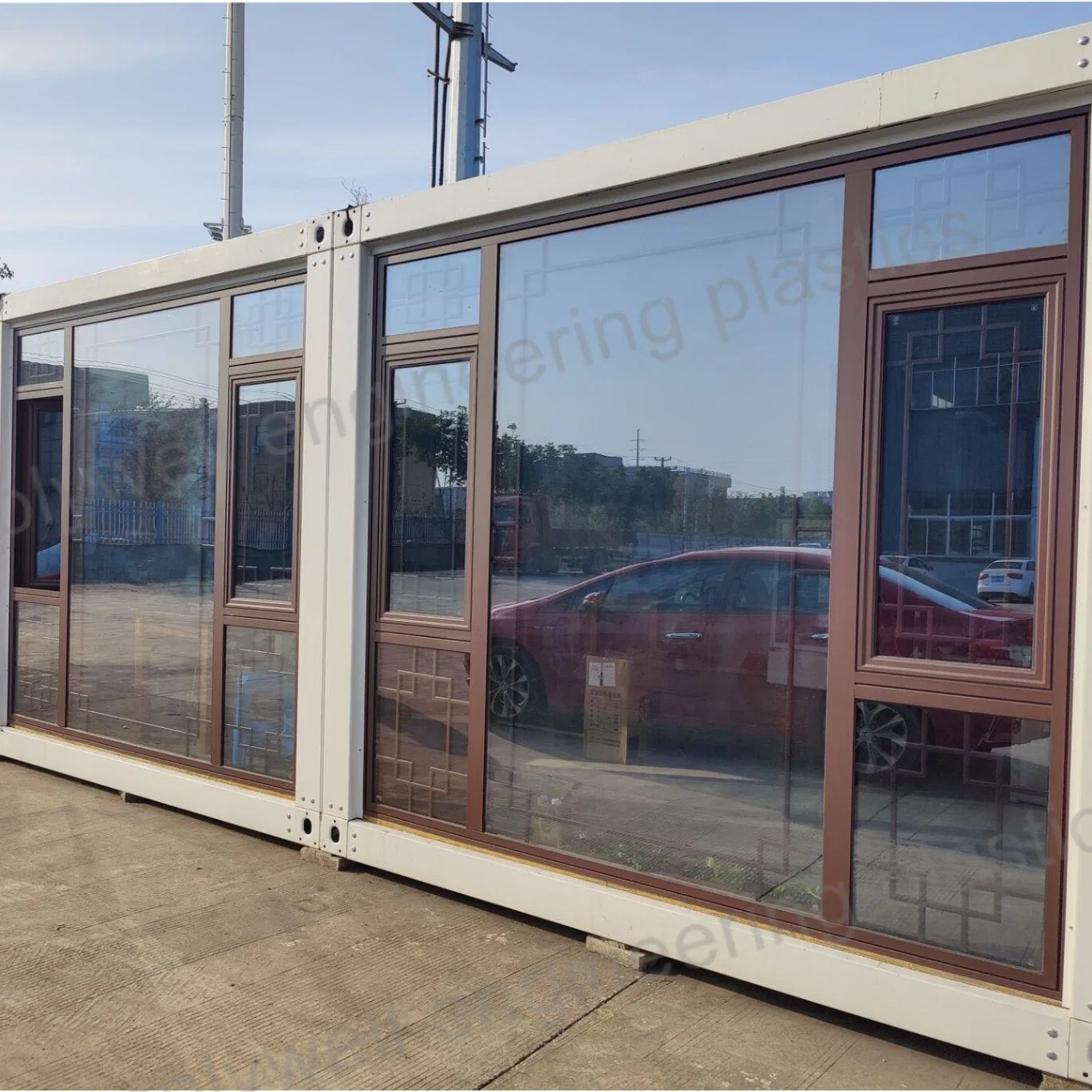 Energy Saving Double Glazed Aluminum PVC Frame System Residential Aluminum Tilt and Turn Window